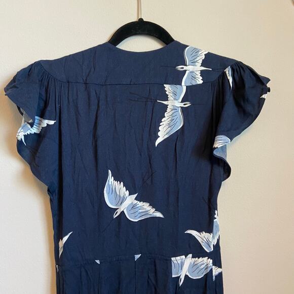 Reformation Blue Wrap Sparrow Dress Size XS - Picture 4 of 5